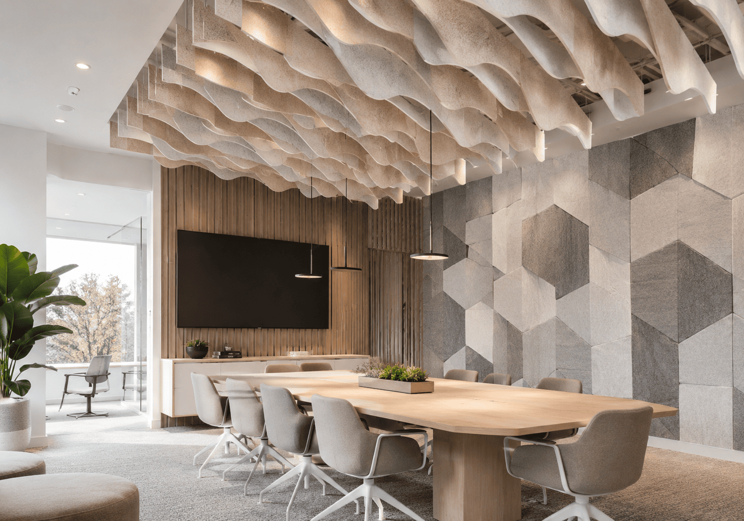 Designing Acoustic Spaces with Walls and Ceilings