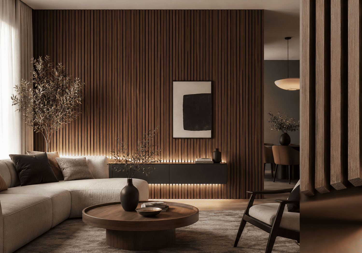 MDF Slat Wall Panels for Warm Interior Spaces